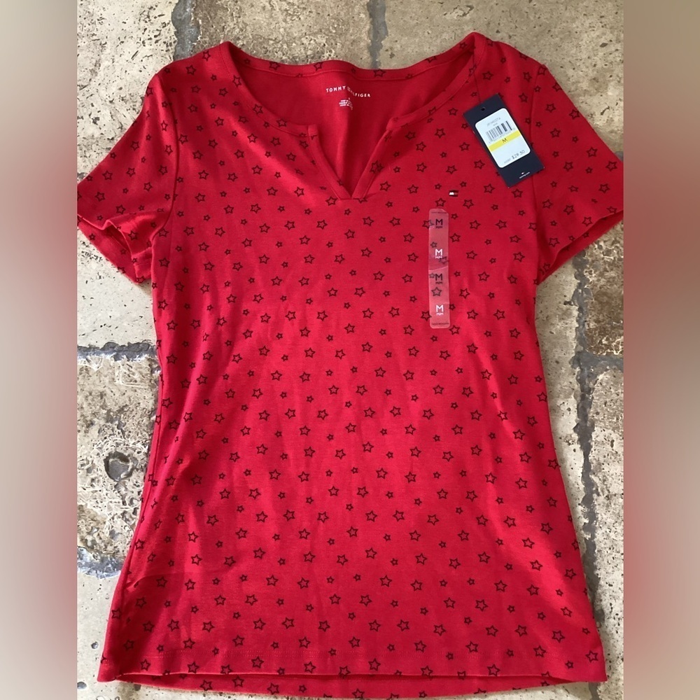 NWT-Tommy Hilfiger star short sleeve shirt-SZ M
